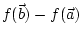 $f(\vec b) - f(\vec a)$