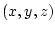 $(x,y,z)$
