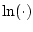 $\ln(\cdot)$