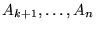 $A_{k+1},\ldots,A_n$