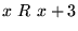 $x &nbsp; R &nbsp; x+3$