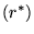 $(r^*)$