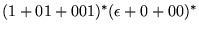 $(1+01+001)^*(\epsilon+0+00)^*$