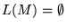 $L(M)=\emptyset$