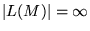 ${\left\vert{L(M)}\right\vert}=\infty$