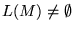 $L(M)\neq \emptyset$