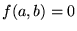 $f(a,b)=0$