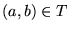 $(a,b) \in T$