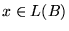$ x \in L(B)$