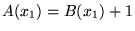 $ A(x_1) = B(x_1)+1$