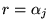 $ r = \alpha_j$