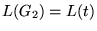 $ L(G_2) = L(t)$