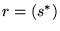 $ r=(s^*)$