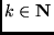 $ k \in {\mathbf N}$