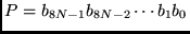 $\displaystyle P = b_{8N-1} b_{8N-2} \cdots b_1 b_0
$