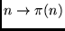 $ n \to \pi(n)$