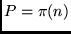 $ P = \pi(n)$