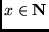 $ x \in {\mathbf N}$
