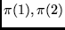 $ \pi(1), \pi(2)$