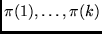 $ \pi(1),\ldots,\pi(k)$
