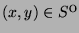 $(x,y)\in S^{\hbox{o}}$