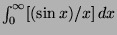 $\int_0^\infty [(\sin x)/x]\, dx$