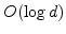 $O(\log d)$