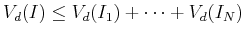 $V_d(I) \le V_d(I_1) + \cdots + V_d(I_N)$