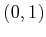 $(0,1)$