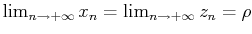 $ \lim_{n\to+\infty}x_n=\lim_{n\to+\infty}z_n=\rho$