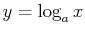 $ y=\log_ax$